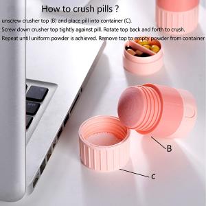 Easy Open Hospital Pill Dispenser Box Tablet Cutter Crusher Box Grind Individual