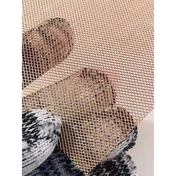 Anti Corrosion Brass / Cooper Expanded Metal Mesh For Electromagnetic Shielding