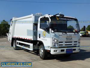 Cheap 700P 10000L ISUZU Garbage Truck Trash Collection Truck With Hydraulic Hoist for sale