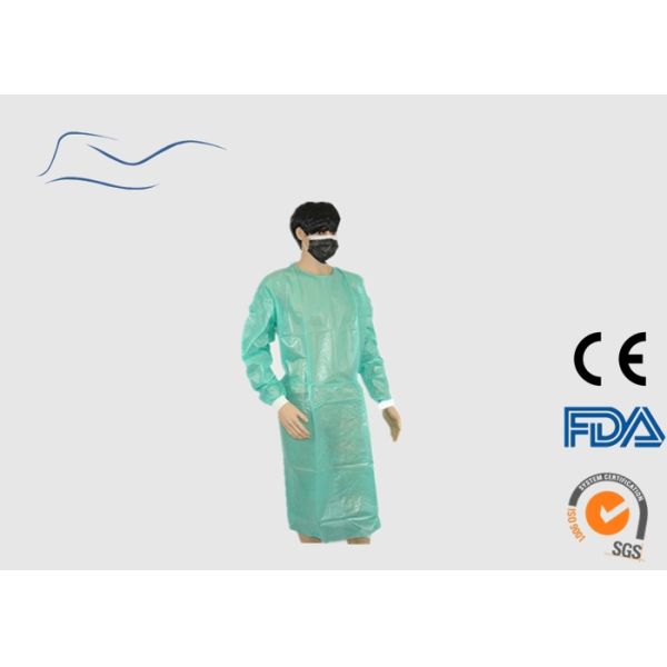 Liquid Resistance Disposable Isolation Gowns With Knitted Cuffs 115 * 137CM
