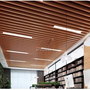 Timber Cladding Linear Baffle Aluminium Alloy Profile Wood Tile Ceiling