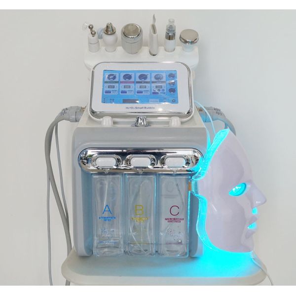 RF 7 In 1 Hydrogen Oxygen Beauty Machine Salon Hydra Peel Facial Machine