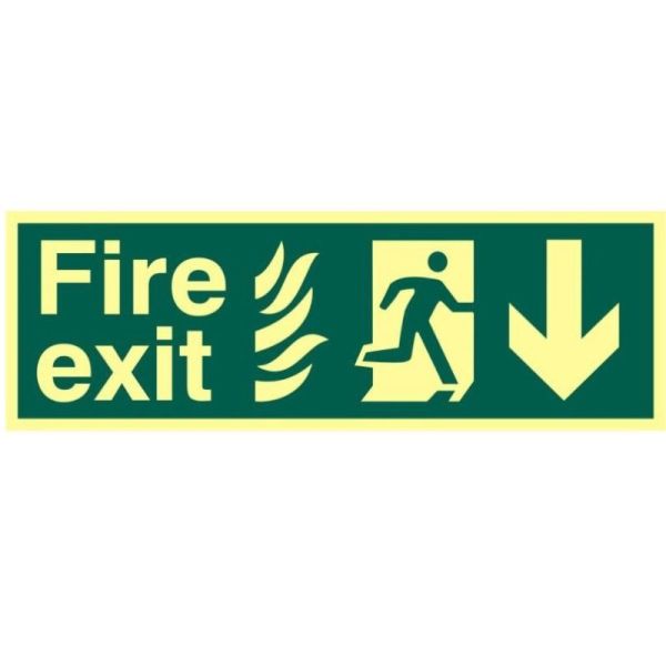Customizable Photoluminescent Safety Sign No Electricity Customization Upon