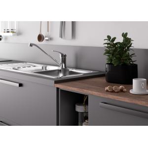 Customized Grey And Black Kitchen Cabinets Tailored EB Kitchen Set