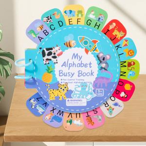 2025 New Design Baby Letters 26 English Letters in Red Words Cognitive Card