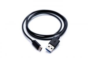 Cheap OEM Brands USB Type C Flat Cable Black / White One Meter With Metal Connectors for sale