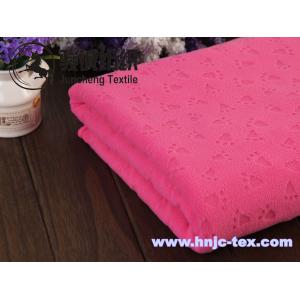 Single side embossed pattern polar fleece/coral fleece fabric for pajama and