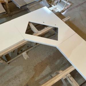 OEM High Stain Resistance Quartz Stone Kitchen Countertop With Sink