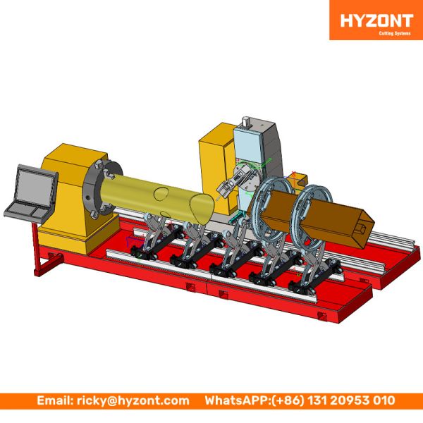Steel Pipe CNC profile Cutting Machine with Gas cutting Torch and Plasma Cutting