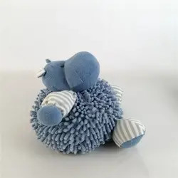 Super Soft Hand Feeling Stuffed Blue Lovely Various Animal Fat Round Plush Hippo