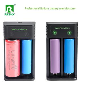 Smart USB Rechargeable Battery Charger 2 Slots For Flashlight Batteries