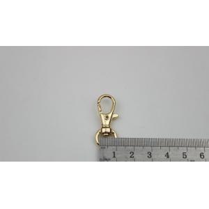 Factory custom zinc alloy light gold metal fish mouth trigger round eye bolt