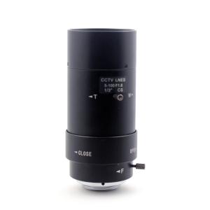 New 5-100mm CS F1.8 Lens 1/3" Varifocal zoom Manual Iris zoom lens for Security