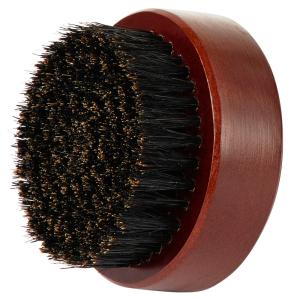 Beechwood Brown Round Beard Brush Customize Logo Beard Comb Kit