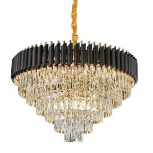 G4 Light Source Diameter 100cm Modern Gold Crystal Raindrop Chandelier
