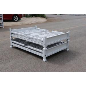IBC Foldable Pallet Container Stackable Pallet Cage 50 * 50mm Wire Size