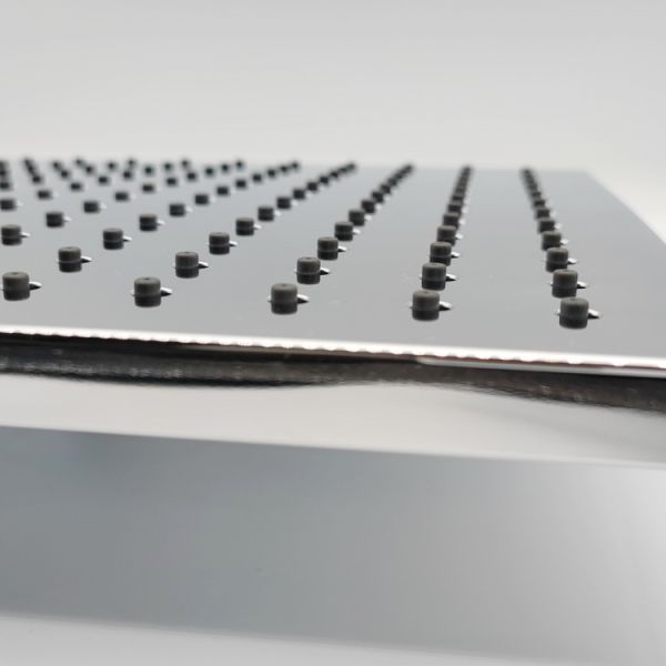 Modern Chrome Rainfall Shower Head 1 Spray 8in Fixed Shower Head Wall Mount