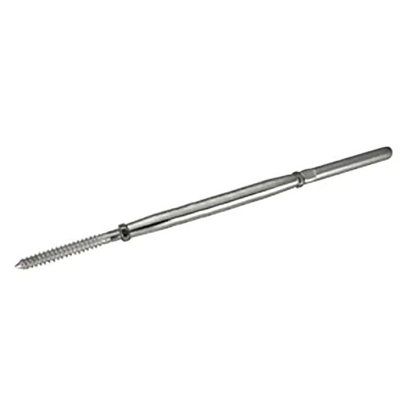 Stainless Steel Swage Rigging Screw/Lag with Swage and Dowel Screw Polished