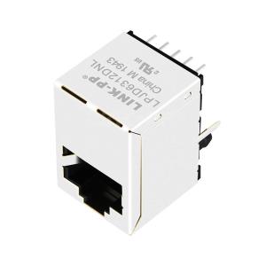 China LPJD6312DNL 10/100 Base-T Without LED Vertical RJ45 Jack Surface Mount Socket on sale