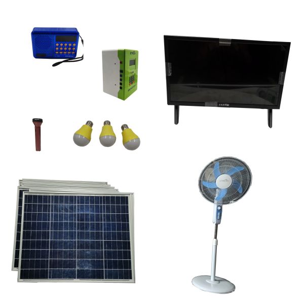 80W Residential Solar Panel System With 18Ah LiFePO4 Battery For Home Electricit