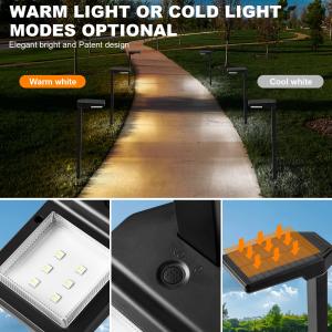 6 Pcs Beads IP65 Solar Garden Light Powered by Monocrystalline Silicon Panel 5V