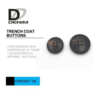 Cheap Black Brown Four Hole Button , Plastic Replacement Buttons For Coats for sale