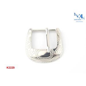 Nickle Color Plating Casual Belt Buckle , Metal Strap Adjuster Buckle 30mm