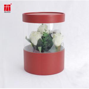 128-210Gsm C2S Paperboard Flower Bouquet Gift Box With PVC Window