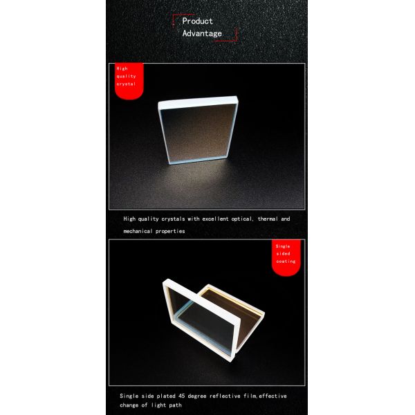 45 degree 120*120*4mm laser reflector mirror reflective lens rectangle H-K9L cuting welding engraving machine