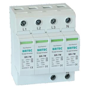 BR-7M 4P T1+T2 Surge Arrester B+C  Spd Surge Protection Device type1 spd