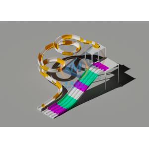 Cheap H6M+H9M Custom Pool Slides Novel Water Slide With Pool Fiberglass Material for sale