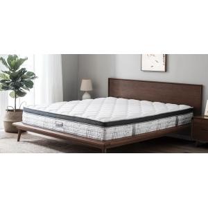 twin/full/queen white innnersping Latex Euro top spring mattress with Zoing