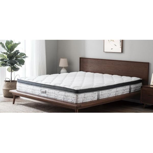 twin/full/queen white innnersping Latex Euro top spring mattress with Zoing