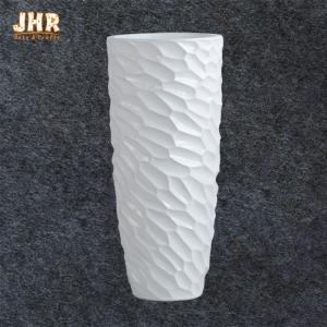 Gloss White Resin Planter Flower Pots For Artificial Plants