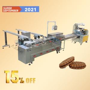 One Lane One Color Cream Sandwich Biscuits Production Line Multi Flavor