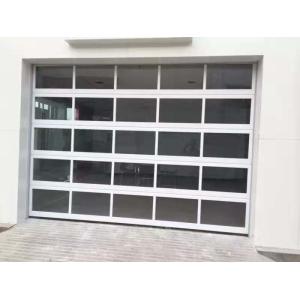 China Industrial Logistic Area Loading Port 40mm Glass Garage Aluminum Sectional Door Wind Resistance Class 3 For Fire Station on sale