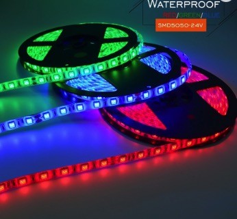 DC12V/24V 5050 RGB Flat Led Light Strips Decorative Lighting 84 Leds / M IP67