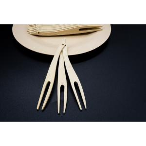 Cheap 100mm Dessert Disposable Bamboo Forks smooth Customized For Salad for sale