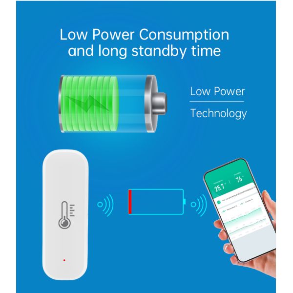 Zigbee Temperature Humidity Sensor with 30 Days Data Storage, Zigbee 3.0 Protocol, and Smart Life App Compatibility