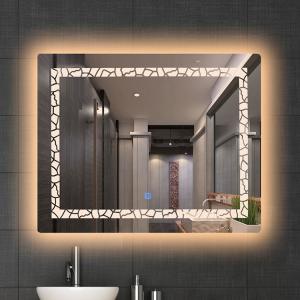 Cheap Touch Sensor Wall Mounted LED Mirror Rectangle shape 4mm thickness for sale