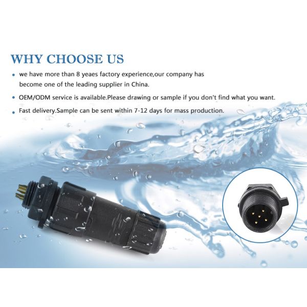 Automotive 300V 7 8 9 Pin M14 panel mount nylon Board-to-wire assembly welding Waterproof Plugs And Sockets