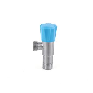 Blue Brushed SS Angle Valve With Plastic Handle HPB 57-3