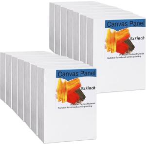 5 x 7 Inch Bulk Small Blank Canvas Panels Drawing Boards For Painting Art