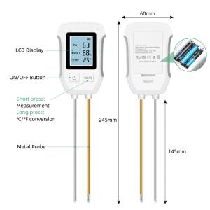Digital PH Soil Meter 3 In 1 Garden Soil Acidity Temperature Moisture Tester