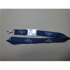 Functional polyester lanyard with metal bottle opener, metal bottle opener neck