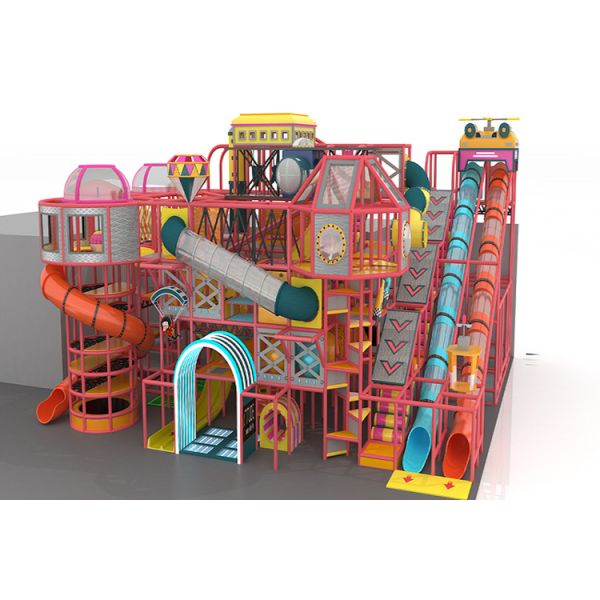 Quality Giant Slides Kids Indoor Playground Equipment Fireresistant 8m Hight wholesale