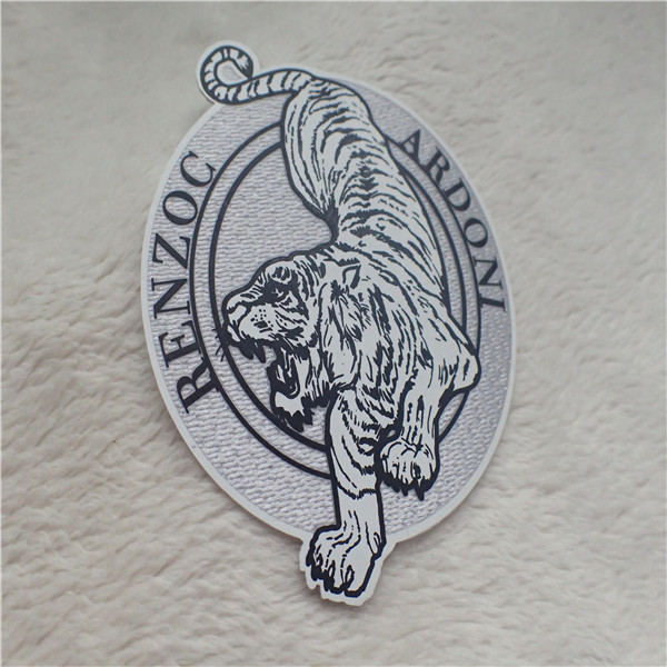 Quality OEKO Custom Clothing Patches Irregular Shape Tiger Logo Silicon Heat Transfer Tatami Flocking wholesale