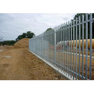 D Section Steel Palisade Fencing , RAL9016 4ft Palisade Fencing