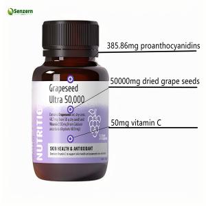 Grape Seed Soft Capsule 60pcs 90pcs OEM Proanthocyanidin Capsules