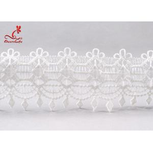 Fancy 5cm Fancy Water Soluble Flat Lace Trim With Embroidered Patterns For